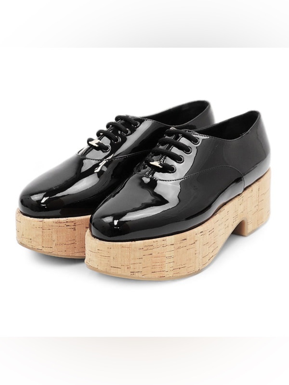 Salvatore Ferragamo VIVIANE Patent Calf Leather Oxford Shoes Size 10